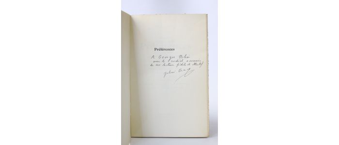 GRACQ : Préférences - Autographe, Edition Originale - Edition-Originale.com