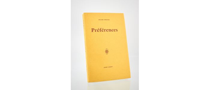 GRACQ : Préférences - Prima edizione - Edition-Originale.com