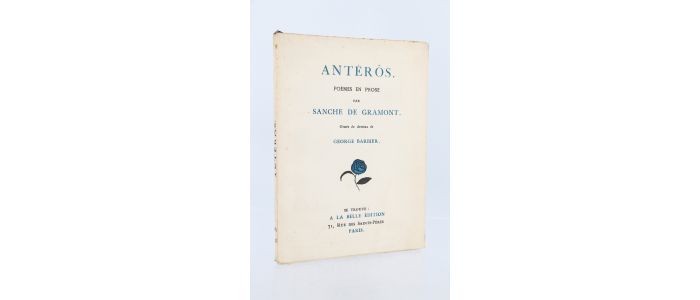 GRAMONT : Antéros - Poèmes en prose - Edition-Originale.com