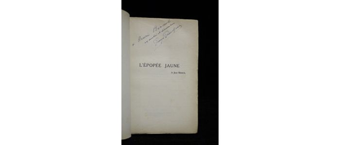 GRANDJEAN : L'épopée jaune. Missionnaires et marins en Indo-Chine - Autographe, Edition Originale - Edition-Originale.com