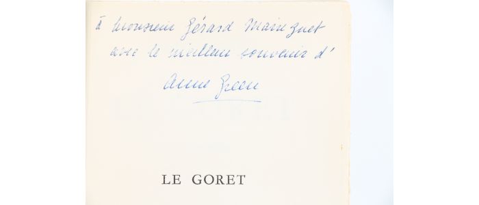 GREEN : Le Goret - Autographe, Edition Originale - Edition-Originale.com