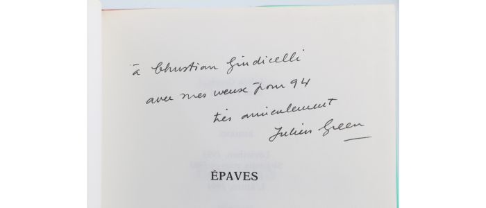 GREEN : Epaves - Libro autografato - Edition-Originale.com