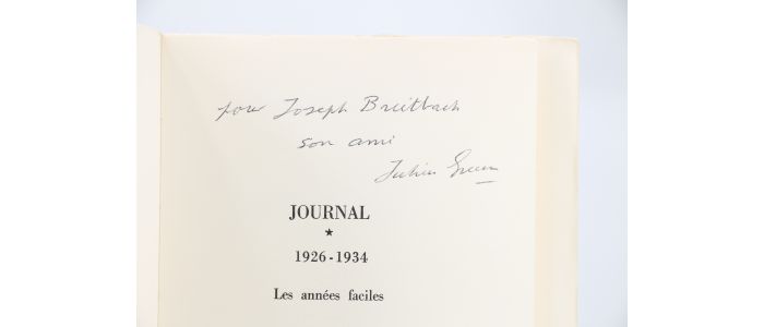 GREEN : Les années faciles 1926-1934 - Autographe, Edition Originale - Edition-Originale.com