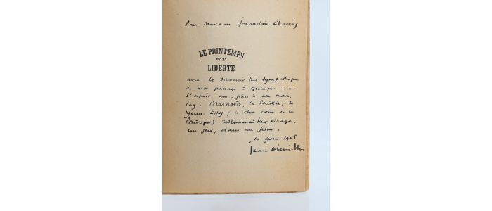 GREMILLON : Le printemps de la liberté - Dialogue et découpage d'un film commandé par le ministère de l'Education nationale pour la célébration du centenaire de la Révolution de 1848 - Autographe, Edition Originale - Edition-Originale.com