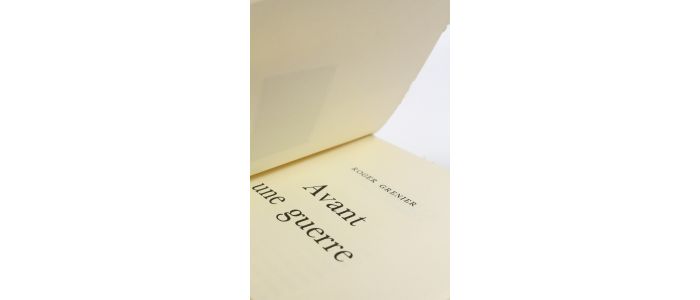 GRENIER : Avant une guerre - Erste Ausgabe - Edition-Originale.com