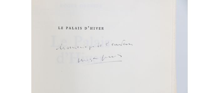 GRENIER : Le palais d'hiver - Signiert, Erste Ausgabe - Edition-Originale.com