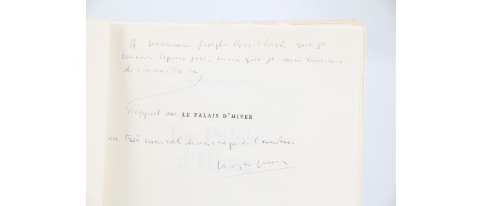 GRENIER : Le palais d'hiver - Autographe, Edition Originale - Edition-Originale.com