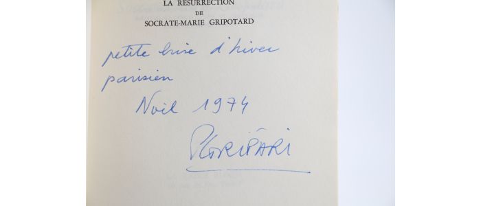 GRIPARI : La Vie, la Mort et la Résurrection de Socrate-Marie Gripotard - Autographe, Edition Originale - Edition-Originale.com