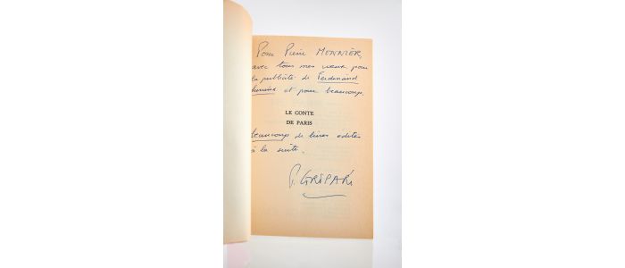 GRIPARI : Le conte de Paris - Autographe, Edition Originale - Edition-Originale.com
