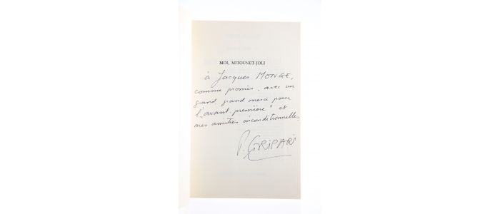 GRIPARI : Moi, Mitounet joli - Autographe, Edition Originale - Edition-Originale.com