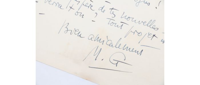GROMAIRE : Belle lettre autographe datée et signée à propos de la guerre : 