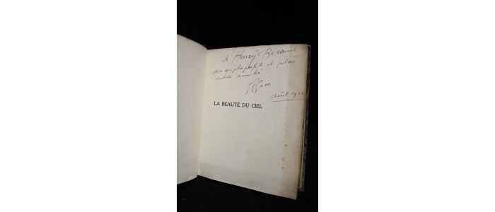 GROS : La beauté du ciel - Libro autografato, Prima edizione - Edition-Originale.com