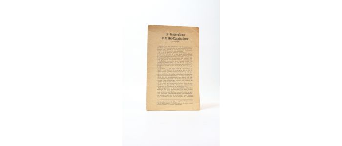 GROUPE DES ETUDIANTS SOCIALISTES REVOLUTIONNAIRES INTERNATIONALISTES : Le coopératisme et le néo-coopératisme - Edition Originale - Edition-Originale.com