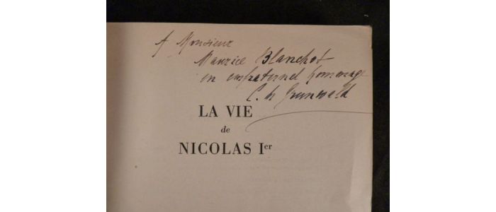 GRUNWALD : La vie de Nicolas Ier - Autographe, Edition Originale - Edition-Originale.com