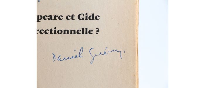 GUERIN : Shakespeare et Gide en Correctionnelle? - Libro autografato, Prima edizione - Edition-Originale.com
