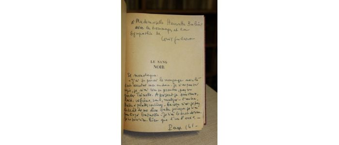 GUILLOUX : Le sang noir - Libro autografato, Prima edizione - Edition-Originale.com
