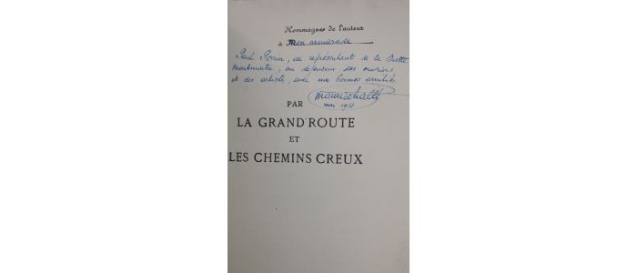 HALLE : Par la grand'route et les chemins creux. Poésies et chansons beauceronnes - Libro autografato, Prima edizione - Edition-Originale.com