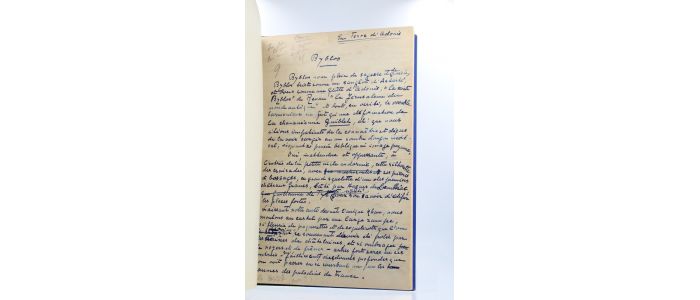 HARRY : [Liban] Manuscrit autographe complet signé de l'article 