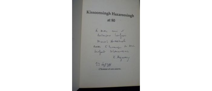 HAZAREESINGH : Hazareesingh at 80 - Signed book, First edition - Edition-Originale.com