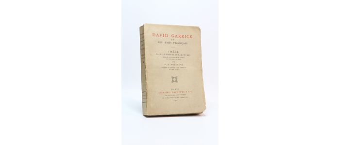 HEDGCOCK : Un acteur cosmopolite. David Garrick et ses amis français - Edition Originale - Edition-Originale.com