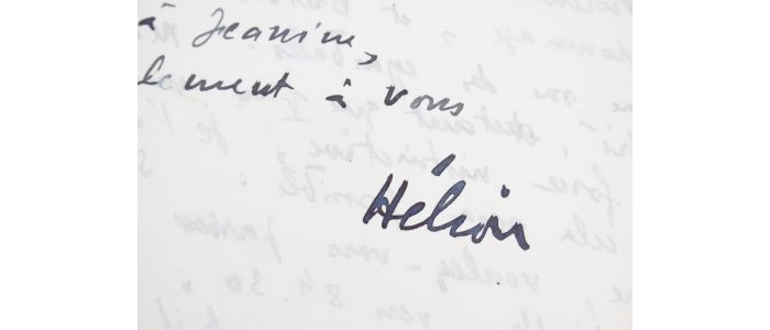 HELION : Lettre autographe datée et signée adressée à Raymond Queneau à propos du militant pacifiste américain Garry Davis : 