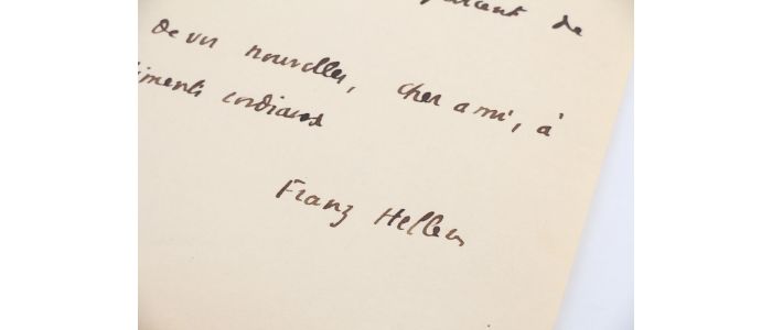 HELLENS : Lettre autographe datée et signée à André Malraux : 