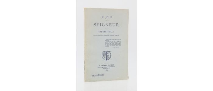 HELLO : Le jour du seigneur - Edition Originale - Edition-Originale.com
