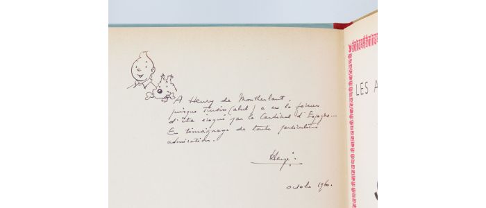 HERGÉ : Tintin au Tibet - Autographe, Edition Originale - Edition-Originale.com