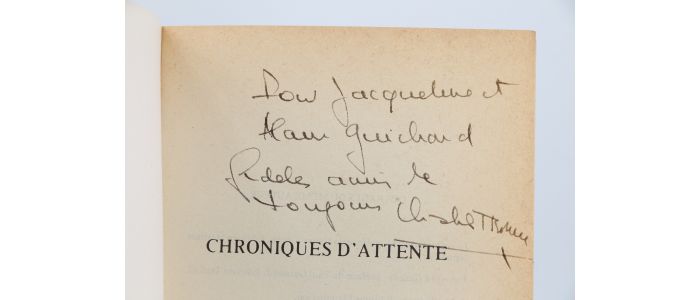 HERNU : Chroniques d'attente - Réflexions pour gouverner demain - Signed book, First edition - Edition-Originale.com