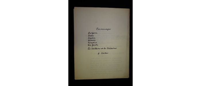 HEROLD : Antigone, 1929 - Signed book, First edition - Edition-Originale.com