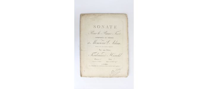 HEROLD : Sonate pour le piano forte, dédiée à Monsieur L. Adam - Prima edizione - Edition-Originale.com