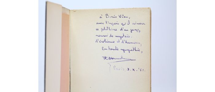 VIAN : De la bamboula au Be-Bop - Autographe, Edition Originale - Edition-Originale.com