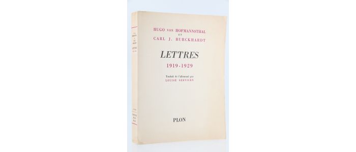 HOFMANNSTHAL : Lettres 1919-1929 - Edition Originale - Edition-Originale.com