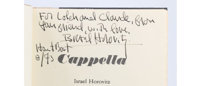 HOROVITZ : Cappella - Libro autografato, Prima edizione - Edition-Originale.com