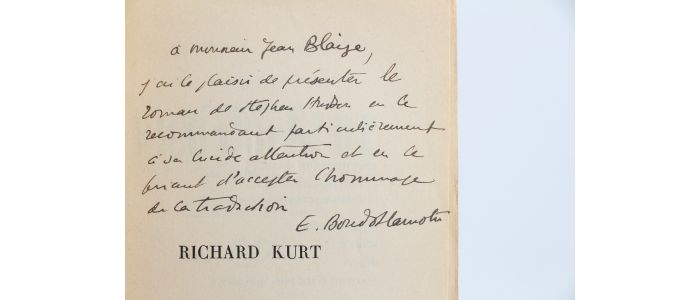HUDSON : Richard Kurt - Signed book, First edition - Edition-Originale.com