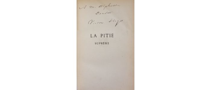 HUGO : La pitié suprême - Libro autografato, Prima edizione - Edition-Originale.com