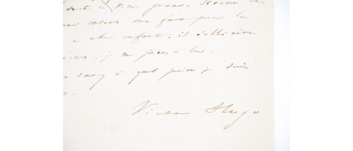 HUGO : Lettre autographe signée adressée à Pierre-Alexandre Louis : 