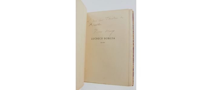 HUGO : Lucrèce Borgia - Libro autografato - Edition-Originale.com