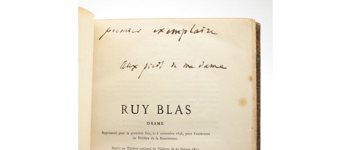 HUGO : Ruy Blas. Drame en 5 actes, en vers - Signed book - Edition-Originale.com