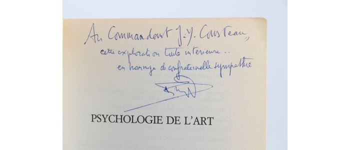 HUYGHE : Psychologie de l'art - Résumé des cours du Collège de France 1951-1976 - Autographe, Edition Originale - Edition-Originale.com