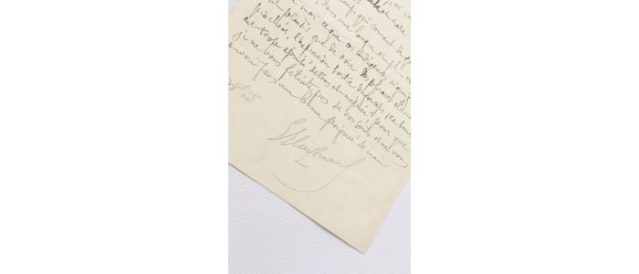 HUYSMANS : Lettre autographe à Jacques Le Lorrain : « vous êtes arrivé à rehausser la langue, à la rendre ni inerme ni inerte. Et je sais combien c’est malaisé et rare cela ! » - Signiert, Erste Ausgabe - Edition-Originale.com