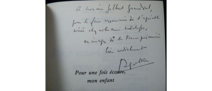 IKOR : Pour une fois écoute, mon enfant - Libro autografato, Prima edizione - Edition-Originale.com
