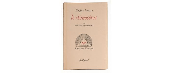 IONESCO : Le rhinocéros - First edition - Edition-Originale.com