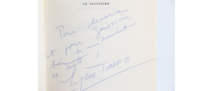 IONESCO : Le Solitaire - Signiert, Erste Ausgabe - Edition-Originale.com
