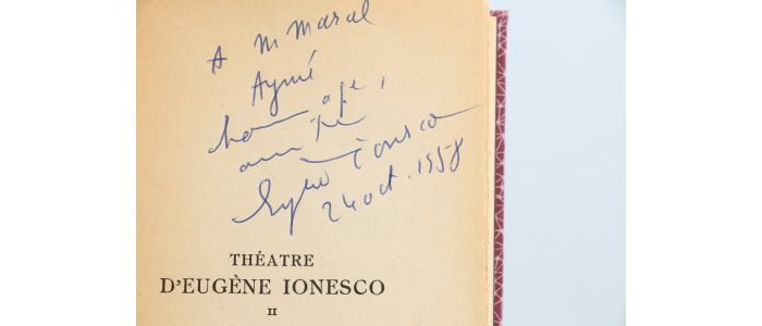 IONESCO : Théâtre II - Autographe, Edition Originale - Edition-Originale.com