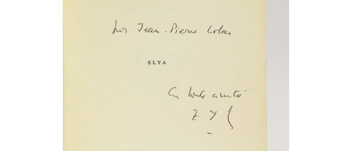 JABES : Elya - Autographe, Edition Originale - Edition-Originale.com
