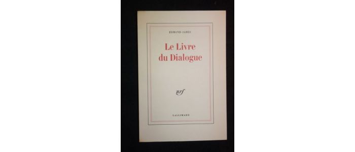 JABES : Le livre du dialogue - Erste Ausgabe - Edition-Originale.com