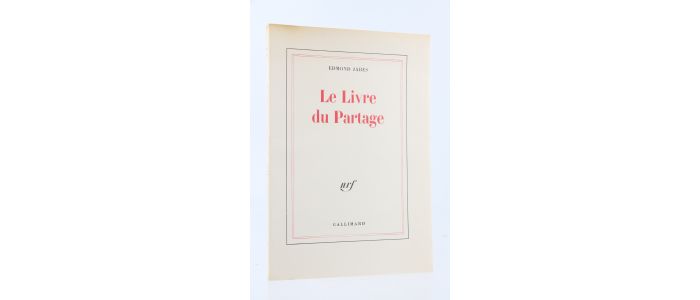JABES : Le livre du partage - First edition - Edition-Originale.com