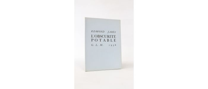 JABES : L'obscurité potable - Prima edizione - Edition-Originale.com