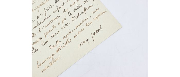 JACOB : Lettre autographe signée adressée à madame Léon Daudet à propos de la mort de son fils Philippe 